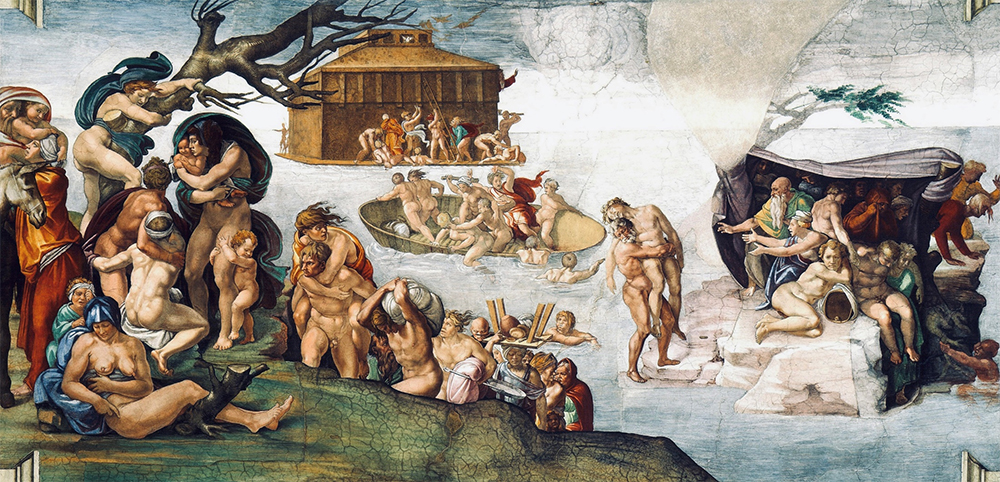 Michelangelo, The Deluge, Ceiling of the Sistine Chapel, fresco, 1508-1512 (Vatican, Rome)